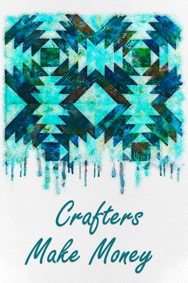 Crafters Make Money watercolor pineapple quilt block resized